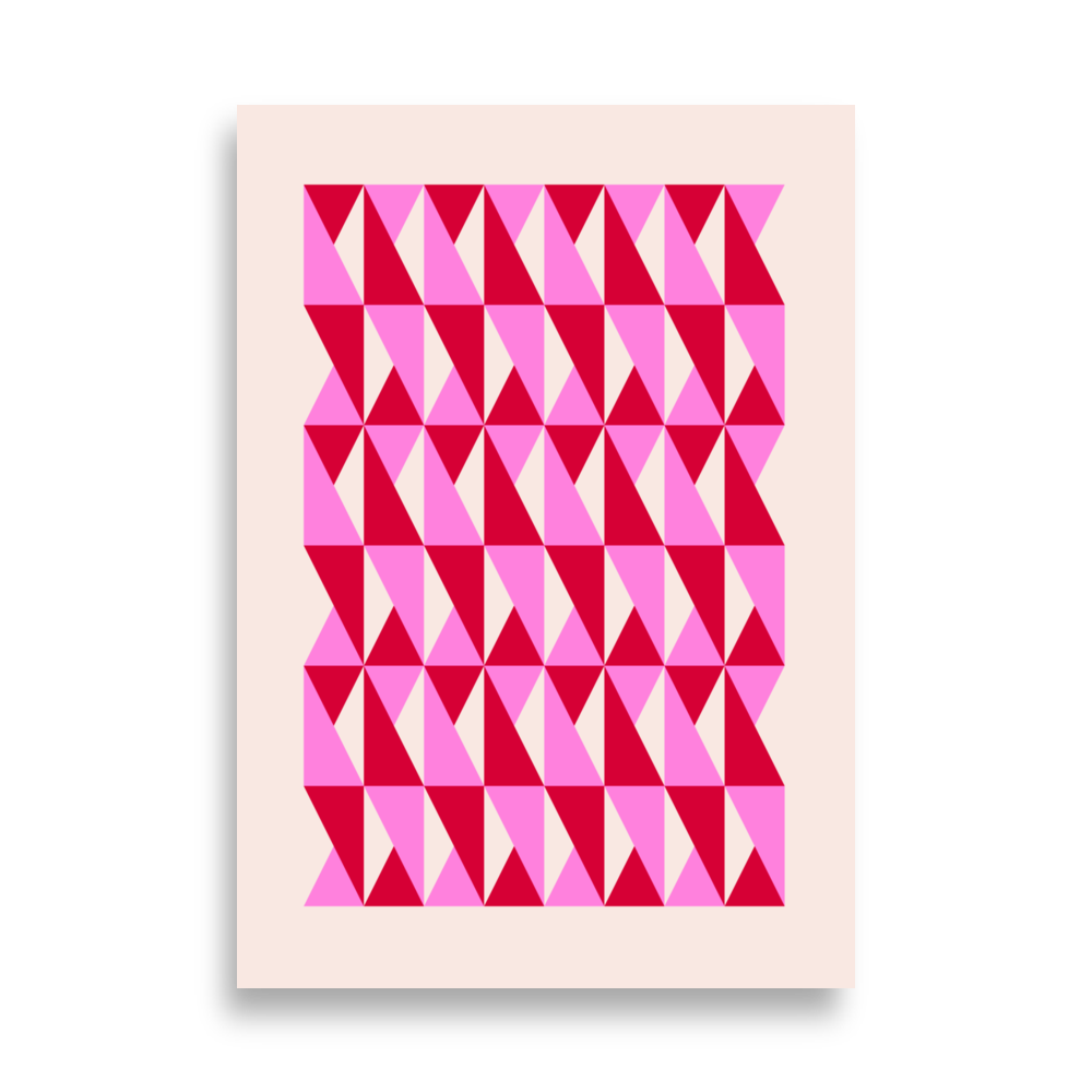 Slice and Fold (Red and Pink)